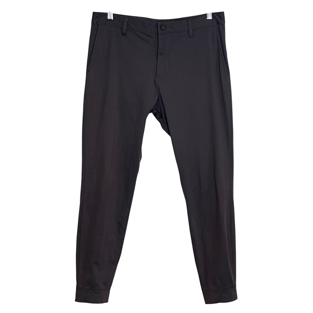 Rhone Commuter Pants Mens Charcoal Gray Slim Fit Zipper Ankle Jogger Style 33